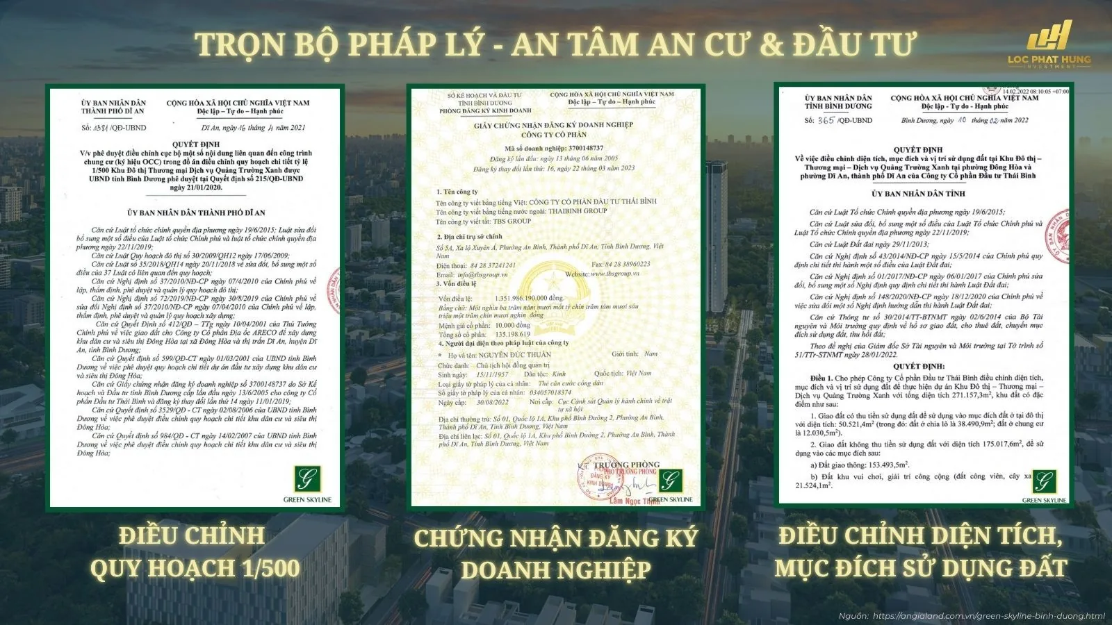 Quyết định phê duyệt 1/500 Green Skyline