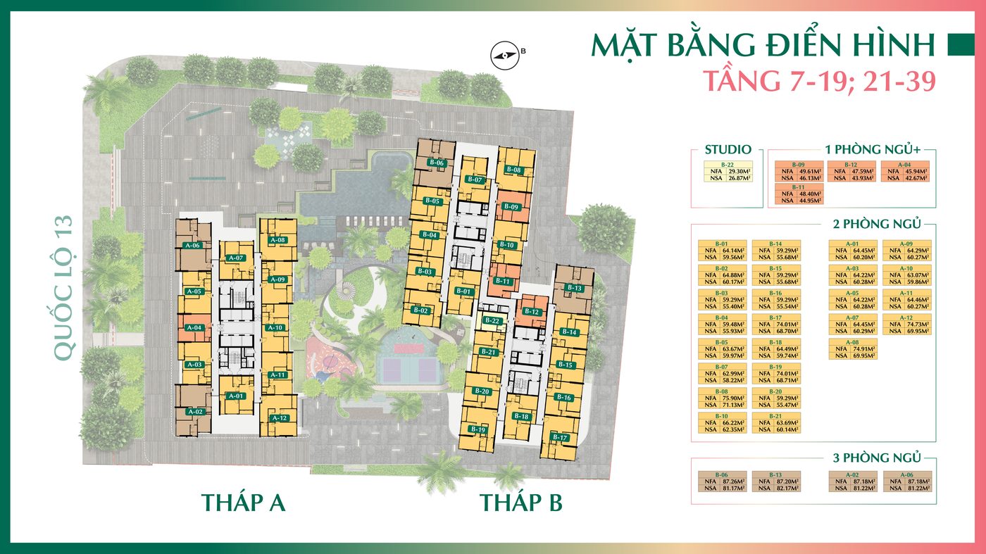 Mặt bằng tầng điển hình